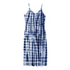 Blue Tie Dye Shibori Print Jersey Midi Cami Dress