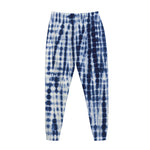 Blue Tie Dye Shibori Print Jogger Pants