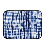 Blue Tie Dye Shibori Print Laptop Sleeve