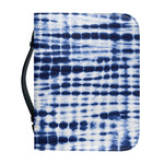 Blue Tie Dye Shibori Print Leather Bible Cover