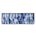 Blue Tie Dye Shibori Print Long Kitchen Mat