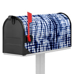 Blue Tie Dye Shibori Print Mailbox Cover