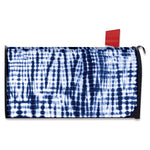 Blue Tie Dye Shibori Print Mailbox Cover