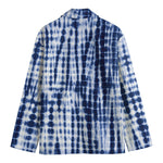 Blue Tie Dye Shibori Print Men's Blazer
