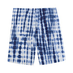 Blue Tie Dye Shibori Print Men's Sports Shorts