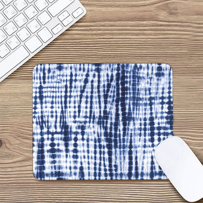Blue Tie Dye Shibori Print Mouse Pad