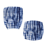 Blue Tie Dye Shibori Print Office Chair Cover