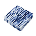 Blue Tie Dye Shibori Print Outdoor Seat Cushion Cover