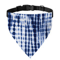 Blue Tie Dye Shibori Print Over The Collar Dog Bandana