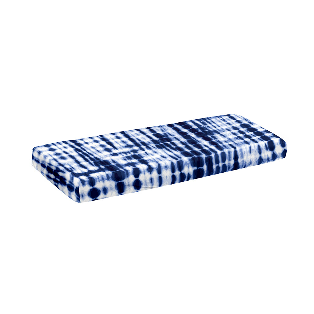 Blue Tie Dye Shibori Print Piano Keyboard Cover