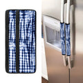 Blue Tie Dye Shibori Print Refrigerator Handle Covers