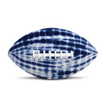 Blue Tie Dye Shibori Print Rugby Ball