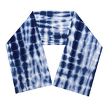 Blue Tie Dye Shibori Print Scarf