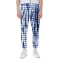 Blue Tie Dye Shibori Print Joggers