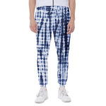 Blue Tie Dye Shibori Print Scuba Joggers