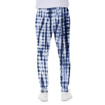 Blue Tie Dye Shibori Print Scuba Joggers