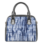 Blue Tie Dye Shibori Print Shoulder Handbag