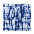 Blue Tie Dye Shibori Print Silk Bandana