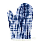 Blue Tie Dye Shibori Print Single Oven Mitt