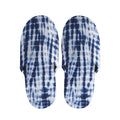 Blue Tie Dye Shibori Print Slippers