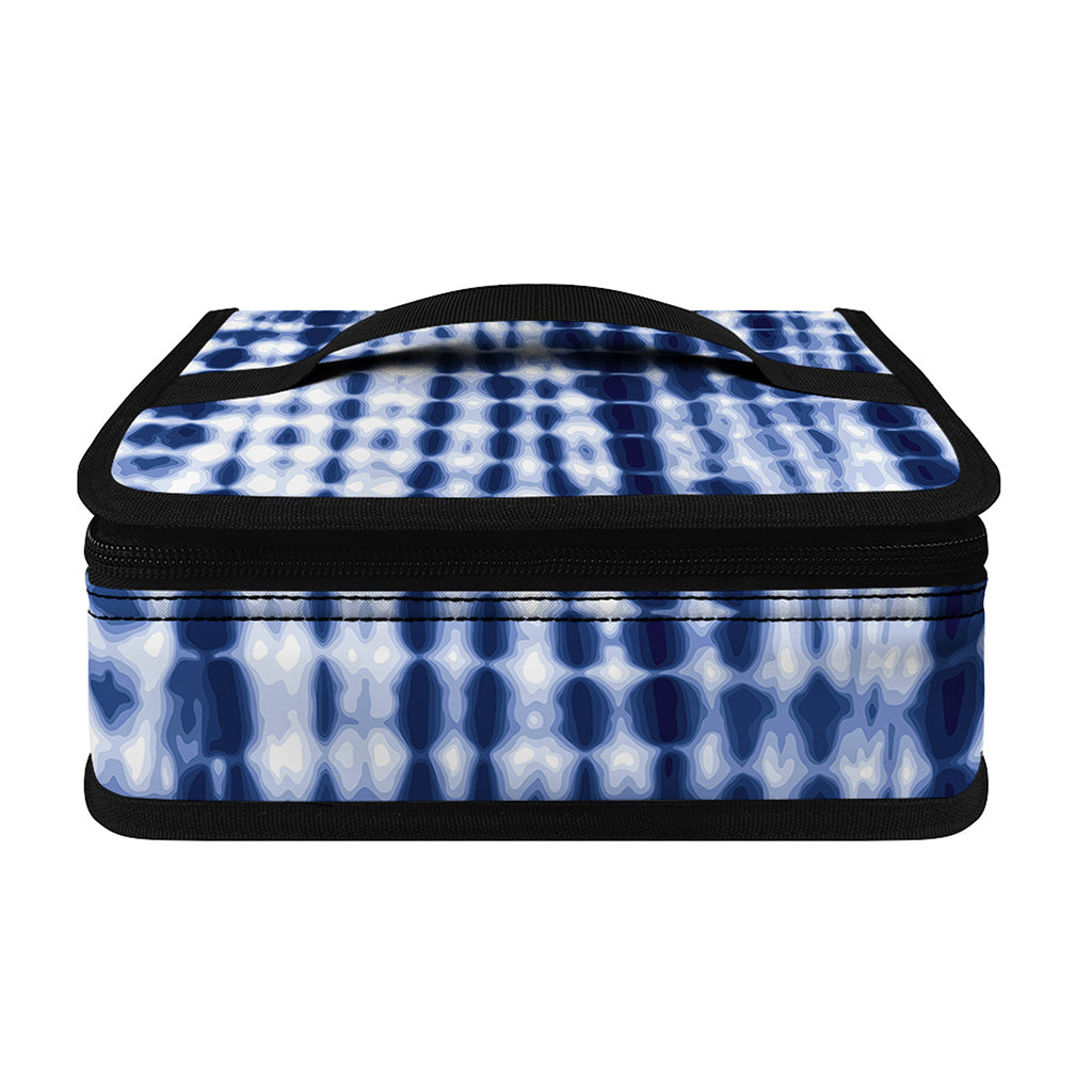 Blue Tie Dye Shibori Print Small Lunch Bag