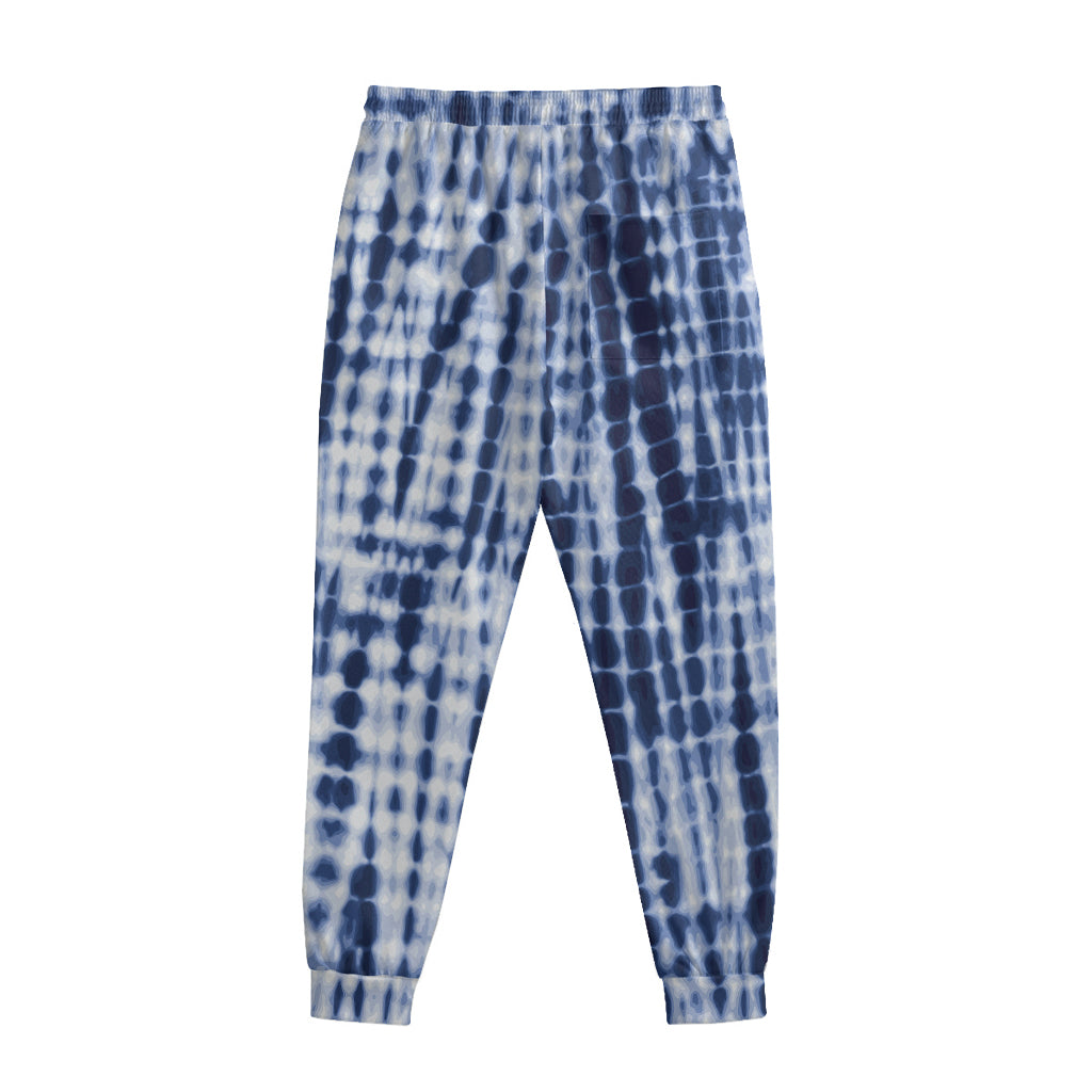 Blue Tie Dye Shibori Print Sweatpants