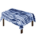 Blue Tie Dye Shibori Print Tablecloth