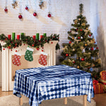 Blue Tie Dye Shibori Print Tablecloth