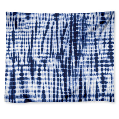 Blue Tie Dye Shibori Print Tapestry