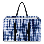 Blue Tie Dye Shibori Print Utility Tote Bag