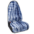 Blue Tie Dye Shibori Print Waterproof Car Seat Cover