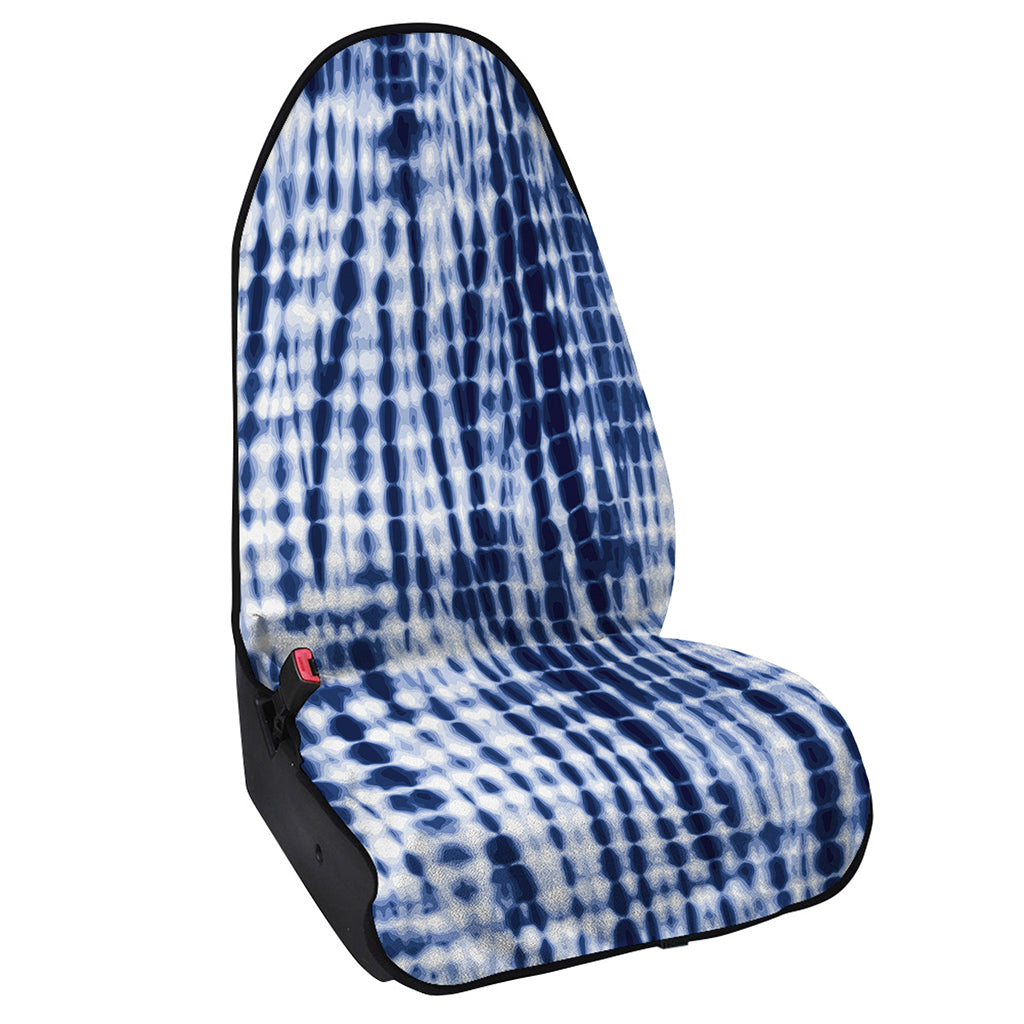 Blue Tie Dye Shibori Print Waterproof Car Seat Cover