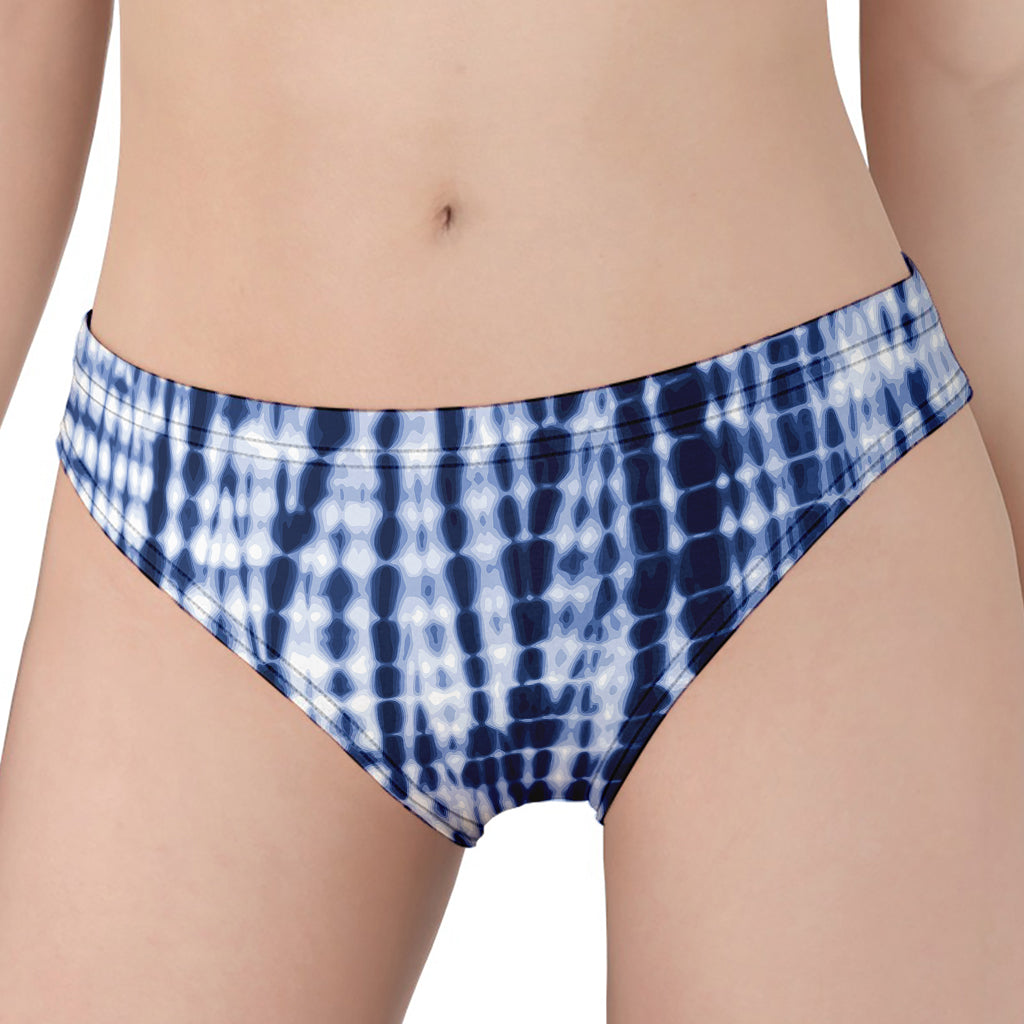 Blue Tie Dye Shibori Print Women's Panties