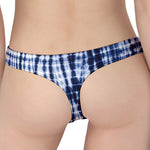 Blue Tie Dye Shibori Print Women's Thong