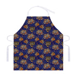 Blue Tiger Tattoo Pattern Print Adjustable Apron