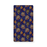Blue Tiger Tattoo Pattern Print Baby Crib Sheet