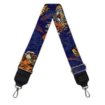 Blue Tiger Tattoo Pattern Print Bag Strap