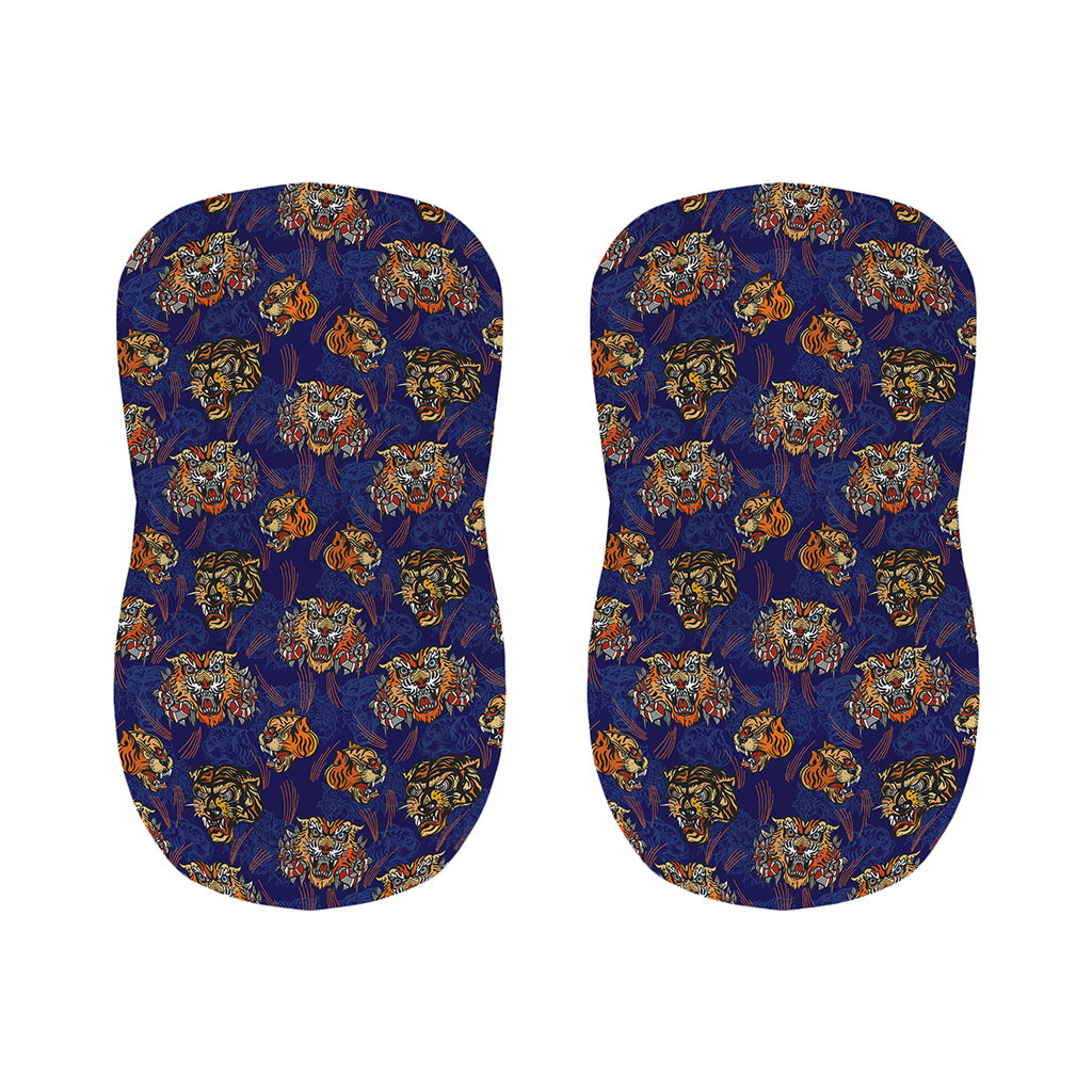 Blue Tiger Tattoo Pattern Print Bar Stool Covers