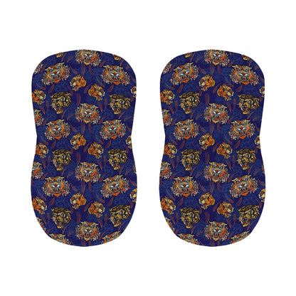 Blue Tiger Tattoo Pattern Print Bar Stool Covers