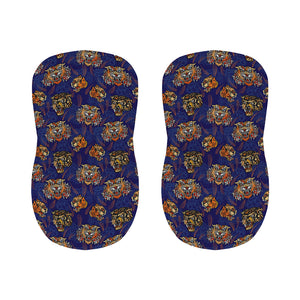 Blue Tiger Tattoo Pattern Print Bar Stool Covers