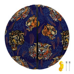 Blue Tiger Tattoo Pattern Print Basketball