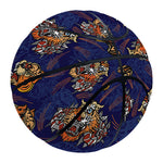 Blue Tiger Tattoo Pattern Print Basketball