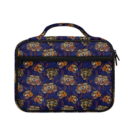 Blue Tiger Tattoo Pattern Print Briefcase Bible Bag