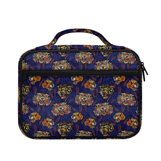 Blue Tiger Tattoo Pattern Print Briefcase Bible Bag