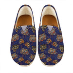 Blue Tiger Tattoo Pattern Print Casual Shoes