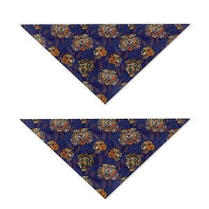 Blue Tiger Tattoo Pattern Print Dog Bandana