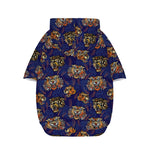 Blue Tiger Tattoo Pattern Print Dog Zip Up Hoodie
