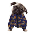 Blue Tiger Tattoo Pattern Print Dog Zip Up Jacket