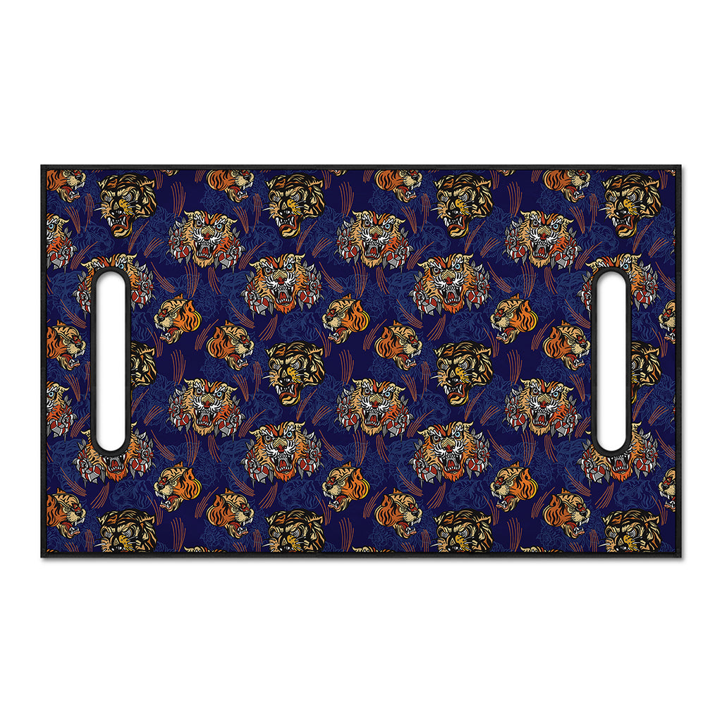 Blue Tiger Tattoo Pattern Print Golf Cart Seat Cover