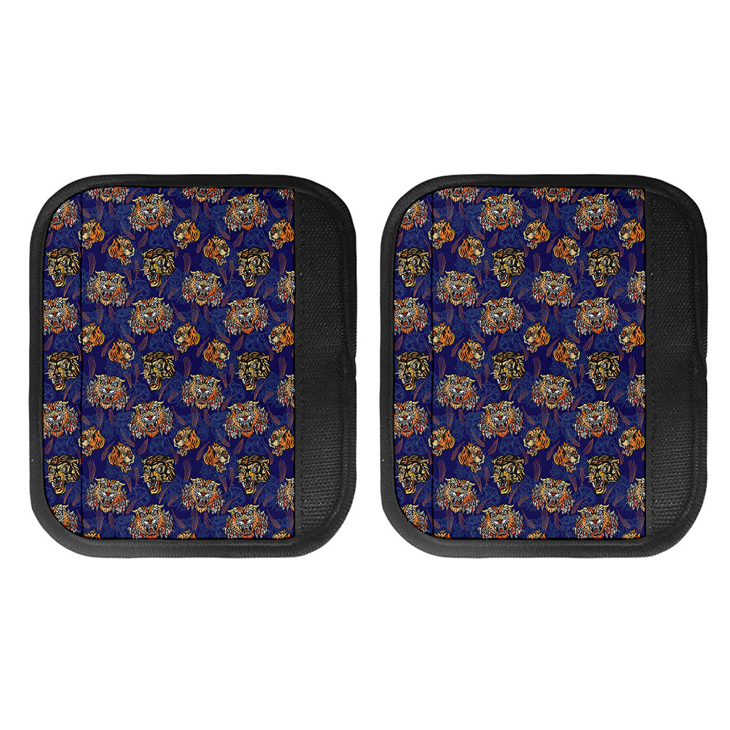 Blue Tiger Tattoo Pattern Print Handle Covers